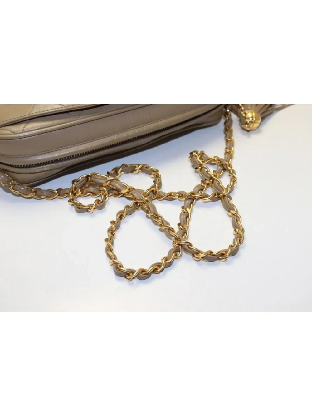 Chanel Quilted Fringe GD Leather Chain Shoulder